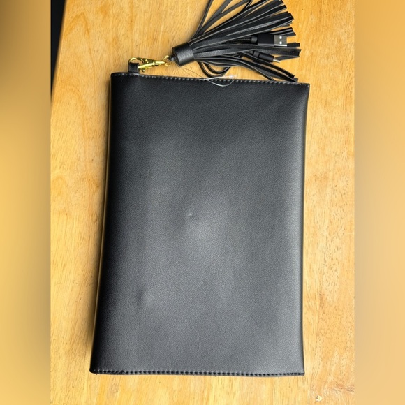 Guess Black Leather Clutch with Tassel - Picture 6 of 9
